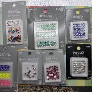Crystals by Bead Treasures. 7 New And Unopened Packs.